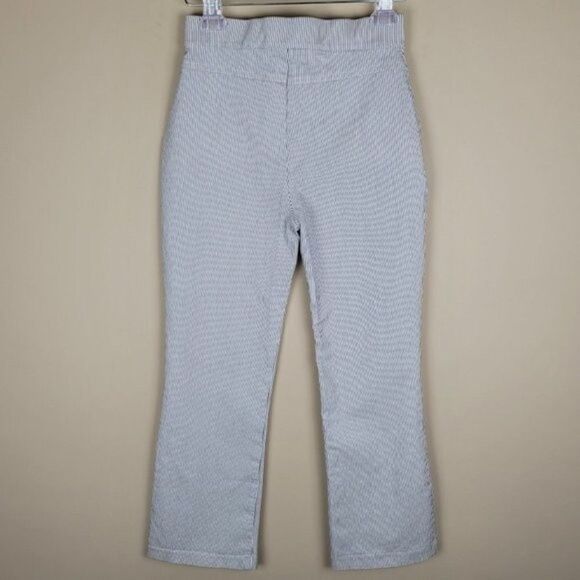 Free People Florence Crop Flare Pants Railroad Stripe White Size XS - Picture 6 of 12